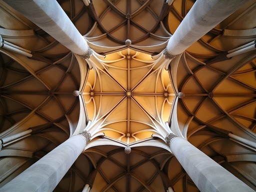 The spectacular palm tree vault ceiling of Couvent des Jacobins in Toulouse