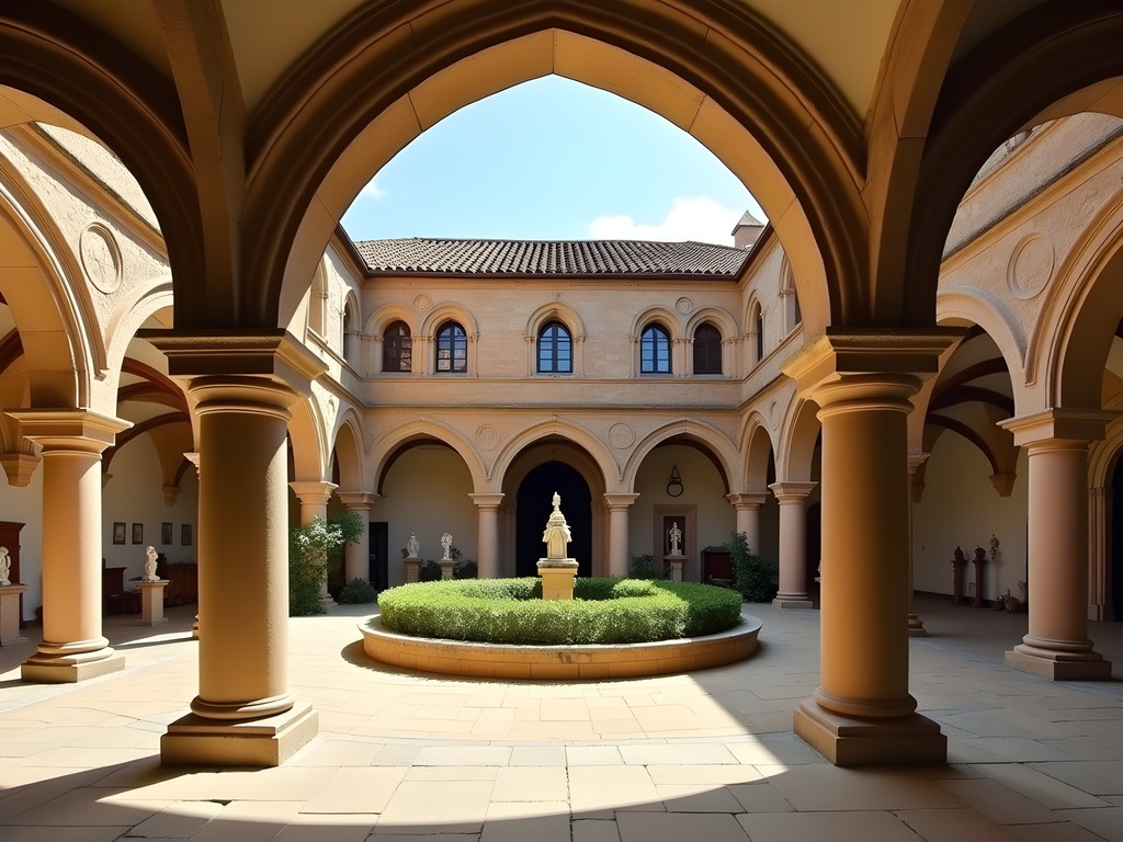 Gothic cloister of Musée des Augustins with sculpture collection
