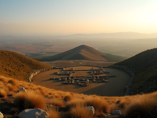 Panoramic view of Troy archaeological site showing strategic position near Dardanelles strait