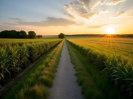 Scenic view of the Cedar Valley Nature Trail with agricultural landscapes