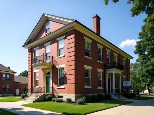 The historic exterior of the Grout Museum in Waterloo, Iowa