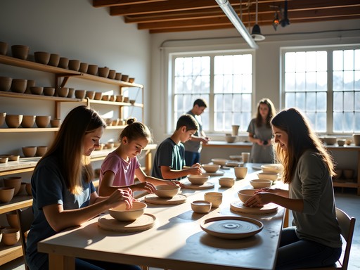 Family pottery workshop at Sawtooth School for Visual Art