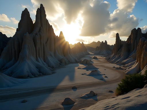 Dramatic limestone pinnacles in Nauru's interior topside landscape after phosphate mining