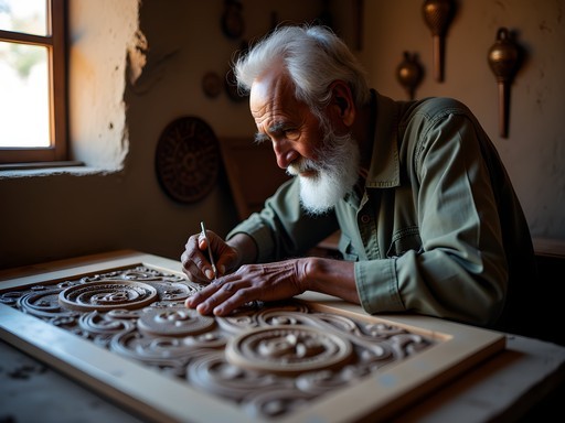 Local artisan demonstrating traditional craft techniques in Stone Town workshop
