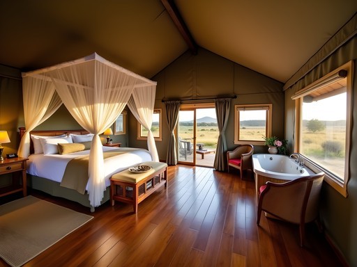 Luxury family tent accommodation at Ngorongoro Crater Camp