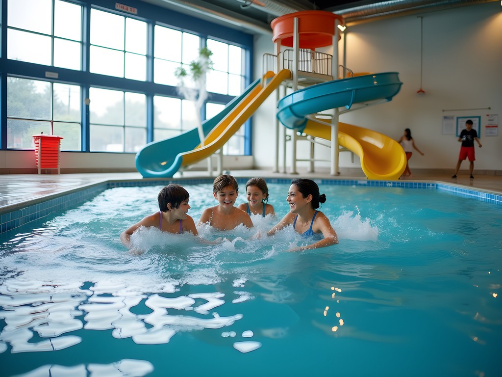Children swimming at Bartlett Recreation Center indoor pool