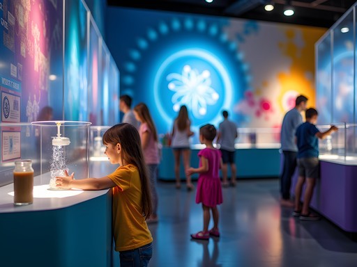 Children engaging with interactive exhibits at Queensland Science Centre in Brisbane