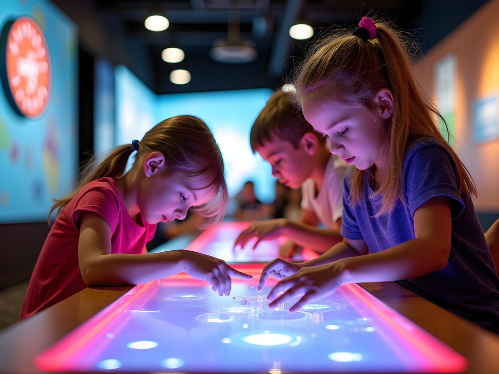 Children exploring interactive exhibits at The Science Zone in Casper Wyoming
