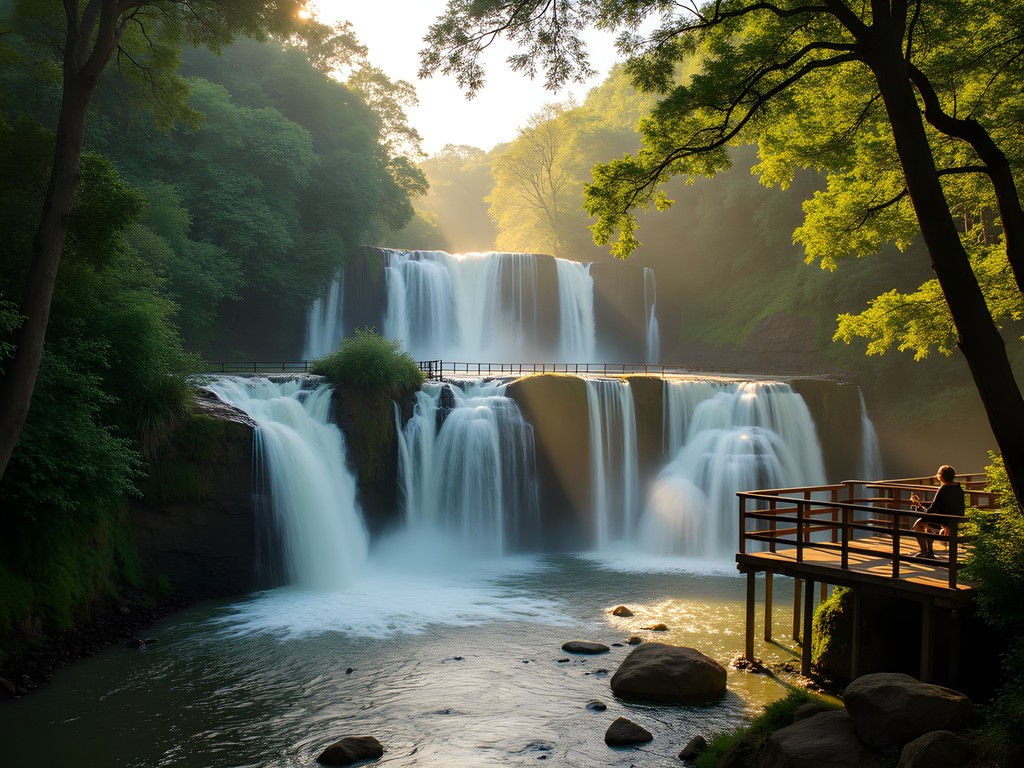 The less crowded but beautiful Saltos del Monday waterfall in Paraguay