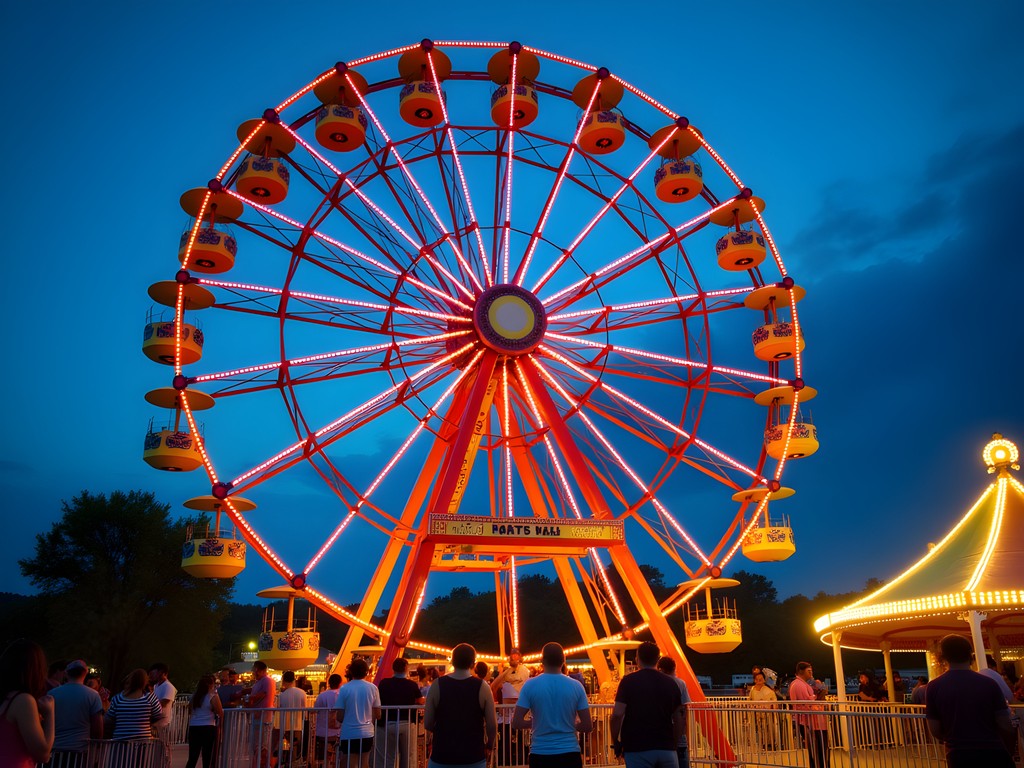 Vintage Ferris wheel at The Park at West End in Fort Smith