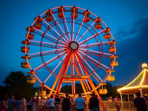 Vintage Ferris wheel at The Park at West End in Fort Smith