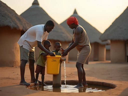 Family adapting to rural living conditions in Gabu village homestay