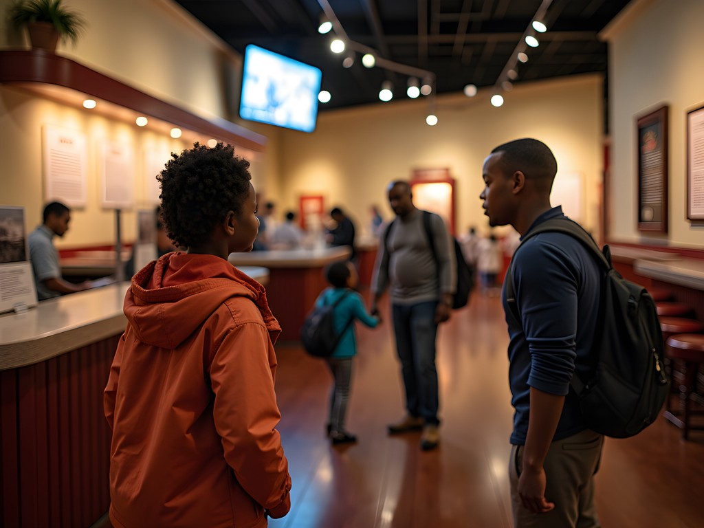 Family viewing exhibits at the International Civil Rights Center & Museum in Greensboro