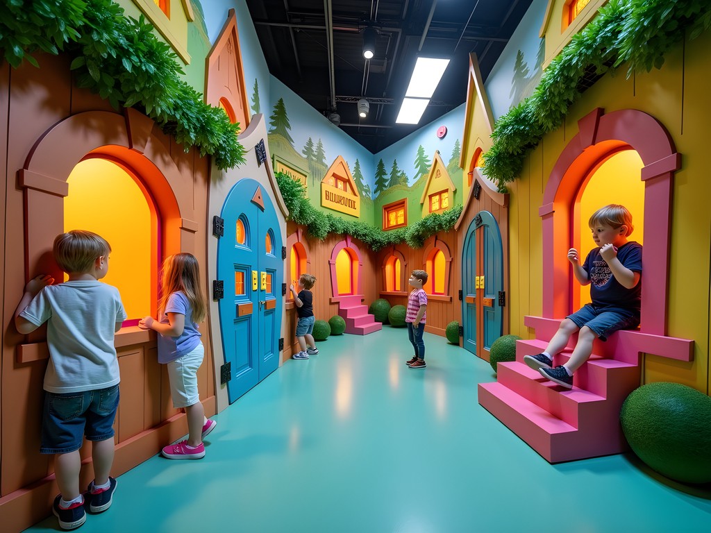Children exploring interactive story environments at Discover Children's Story Centre in London