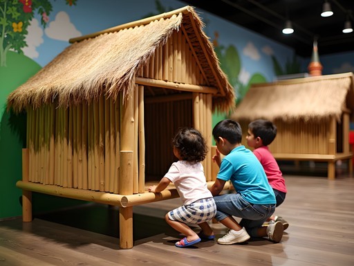 Children engaging with interactive exhibits at Museo Pambata children's museum in Manila