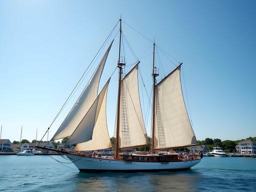 Family sailing experience on Newport Harbor with historic schooner