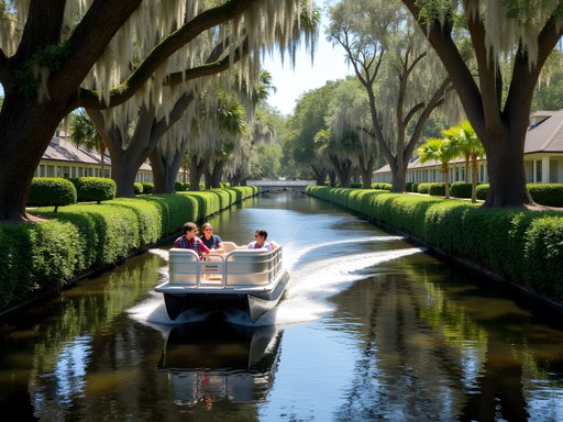 Scenic boat tour through Winter Park's chain of lakes and canals