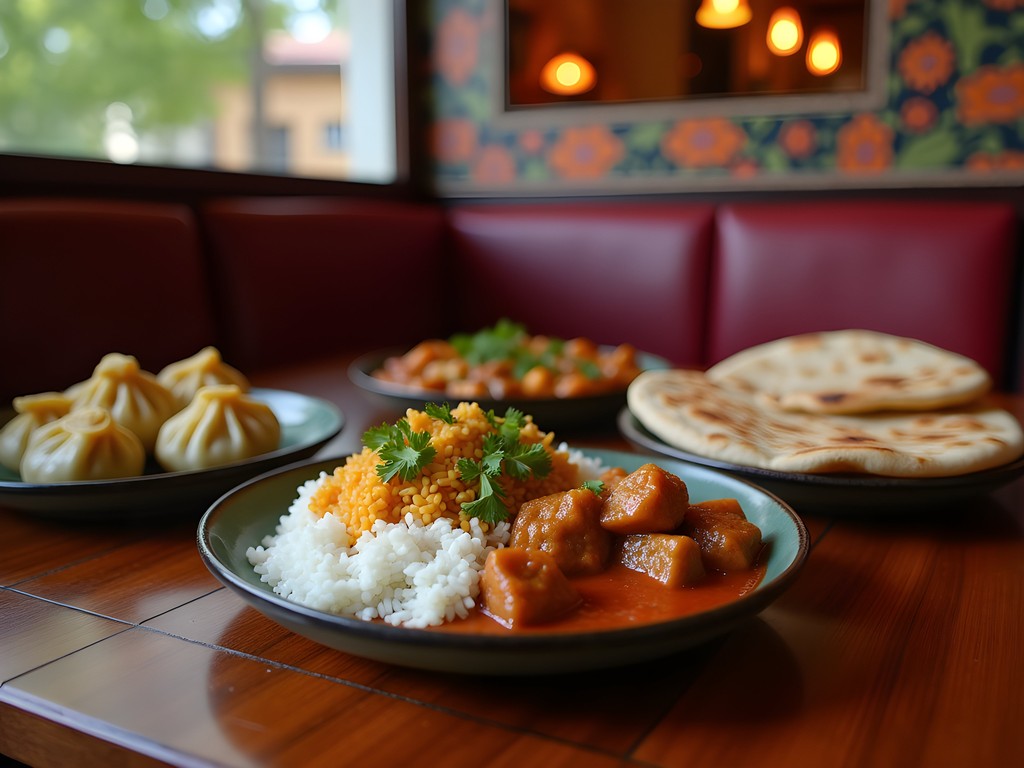 Colorful authentic Nepalese dishes at Himalayan Flavor restaurant in Pocatello