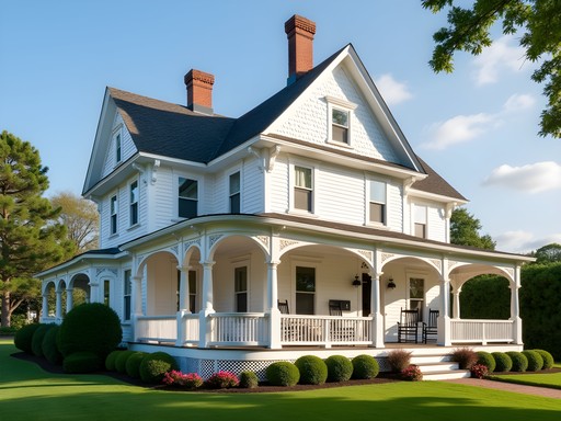 Historic Victorian bed and breakfast in Old Orchard Beach with wraparound porch