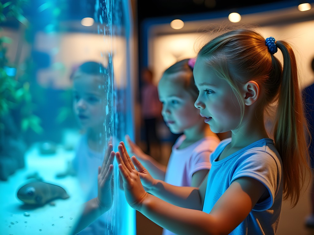 Children exploring interactive science exhibits at ECHO Leahy Center in Burlington
