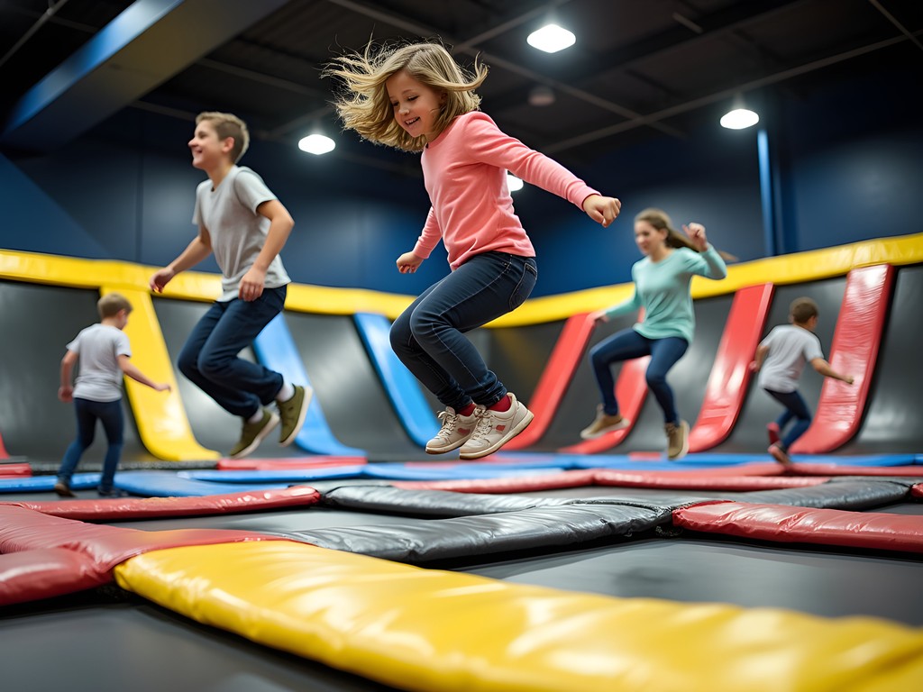 Family enjoying indoor entertainment at Airtime Trampoline Park in Sterling Heights