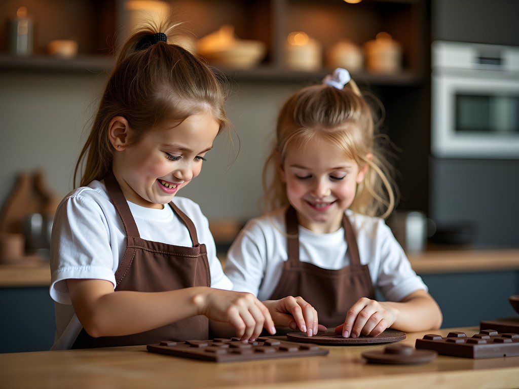 Family participating in chocolate making workshop in Zurich