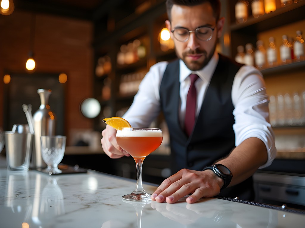 Craft cocktails being prepared at Kimball House bar in Atlanta