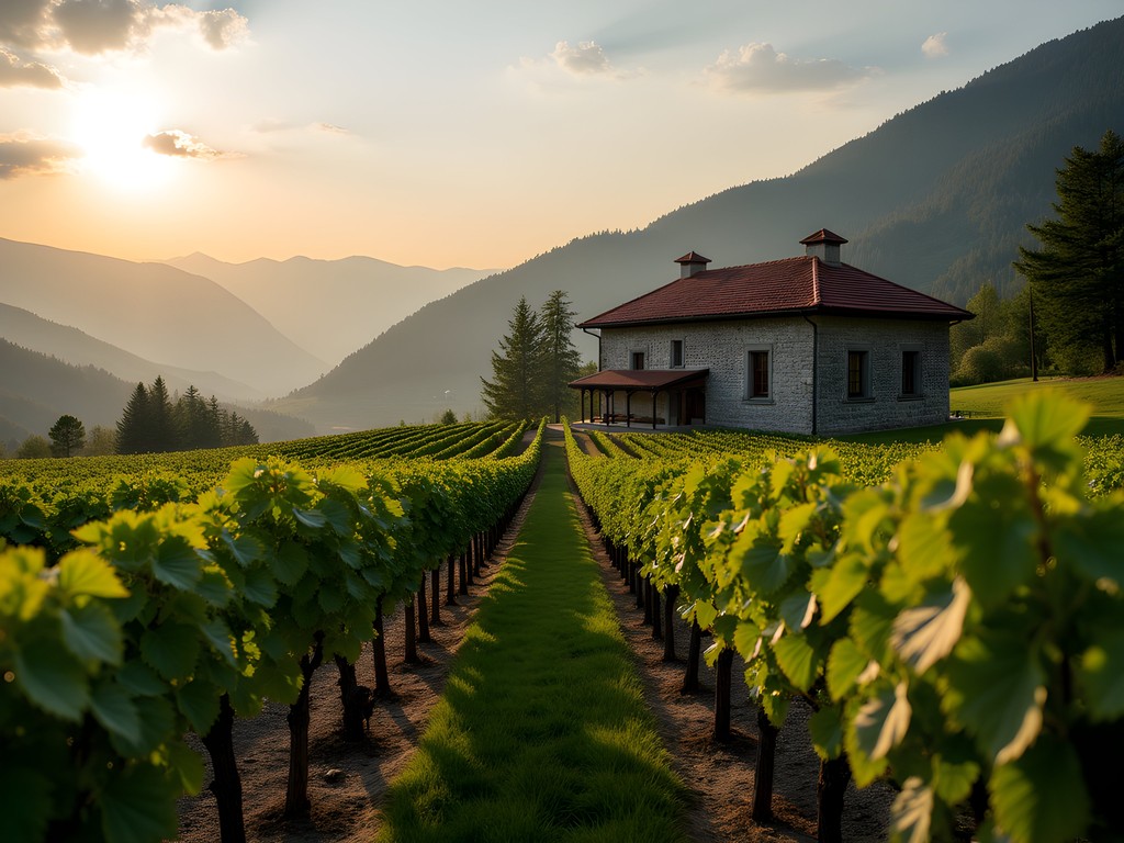 Family-owned boutique winery in the Pirin Mountains near Bansko with vineyard views