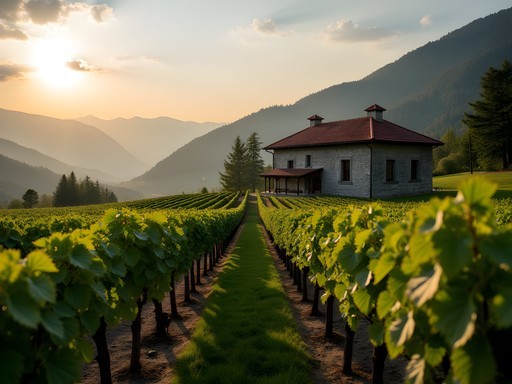 Family-owned boutique winery in the Pirin Mountains near Bansko with vineyard views