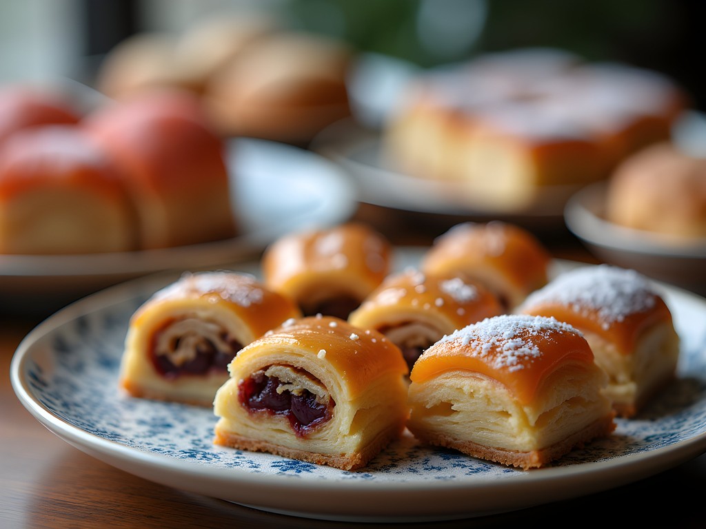 Traditional Bulgarian baklava and honey-based desserts from a local pastry shop in Bansko