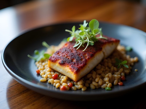 Berbere-spiced walleye fusion dish at Noori Bistro in Burnsville
