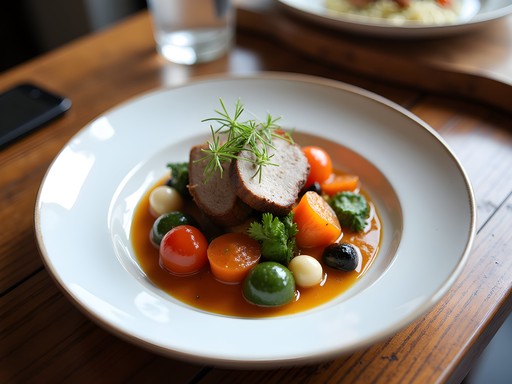 Beautifully plated farm-to-table dish at Columbia Missouri restaurant