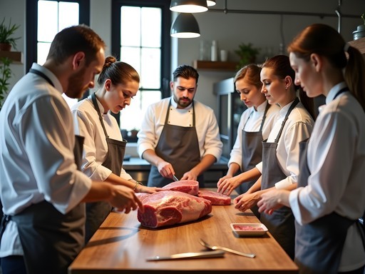 Culinary workshop at Conway Institute of Culinary Arts with students and local ingredients