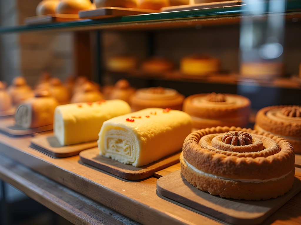 Traditional convent pastries displayed in a historic bakery in Cordoba