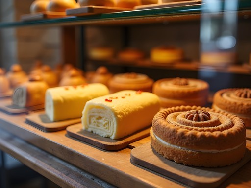 Traditional convent pastries displayed in a historic bakery in Cordoba
