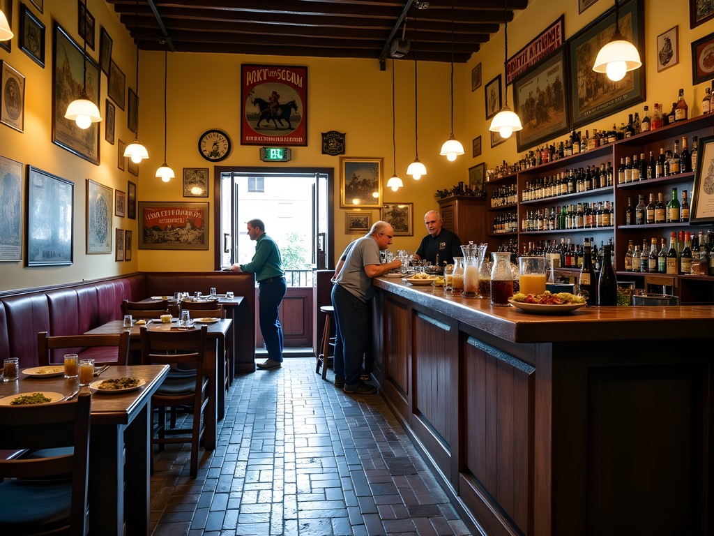 Interior of authentic neighborhood tavern in Cordoba's San Andrés district