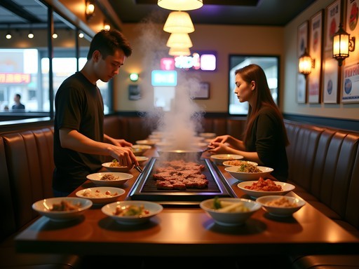 Authentic Korean BBQ experience in Dallas' Koreatown with tabletop grilling