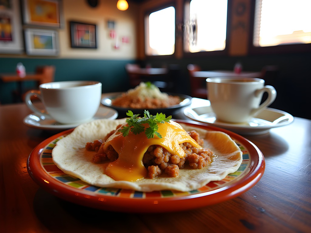 Traditional Mexican breakfast spread in El Paso restaurant