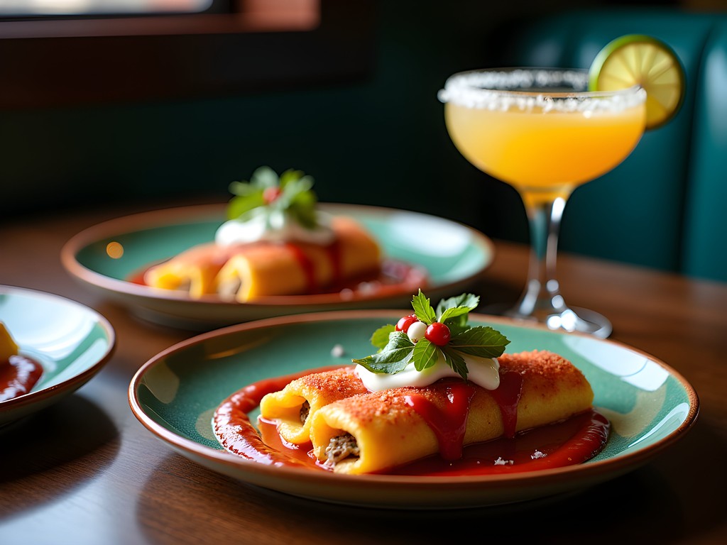 Modern Tex-Mex cuisine plating in upscale El Paso restaurant