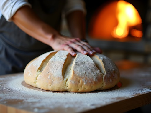 Traditional Basque sheepherder bread being made in an Elko bakery