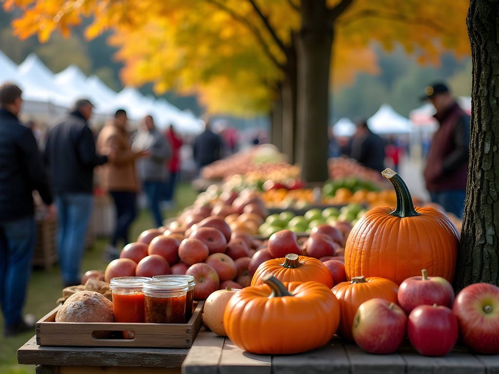 Vermont farmers market with seasonal produce and artisan goods