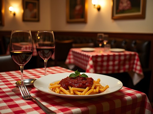 Traditional Italian restaurant in Fairmont with red-checkered tablecloths and homemade pasta dishes