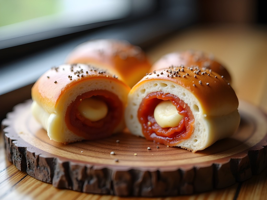 Authentic pepperoni rolls from Country Club Bakery in Fairmont, West Virginia