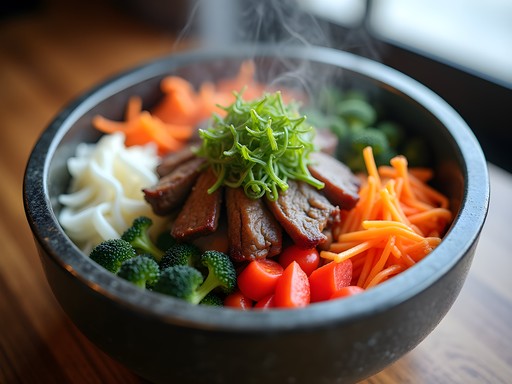 Korean-fusion bibimbap with local North Dakota ingredients