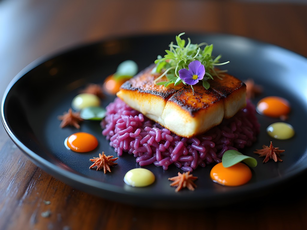 Elegant fusion dish combining Asian and Southern influences at Blue Bamboo Canton Bistro in Jacksonville