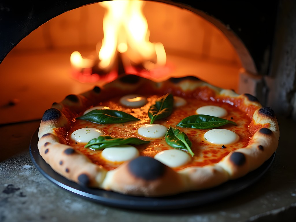 Artisanal wood-fired pizza being served at Razza restaurant in Jersey City