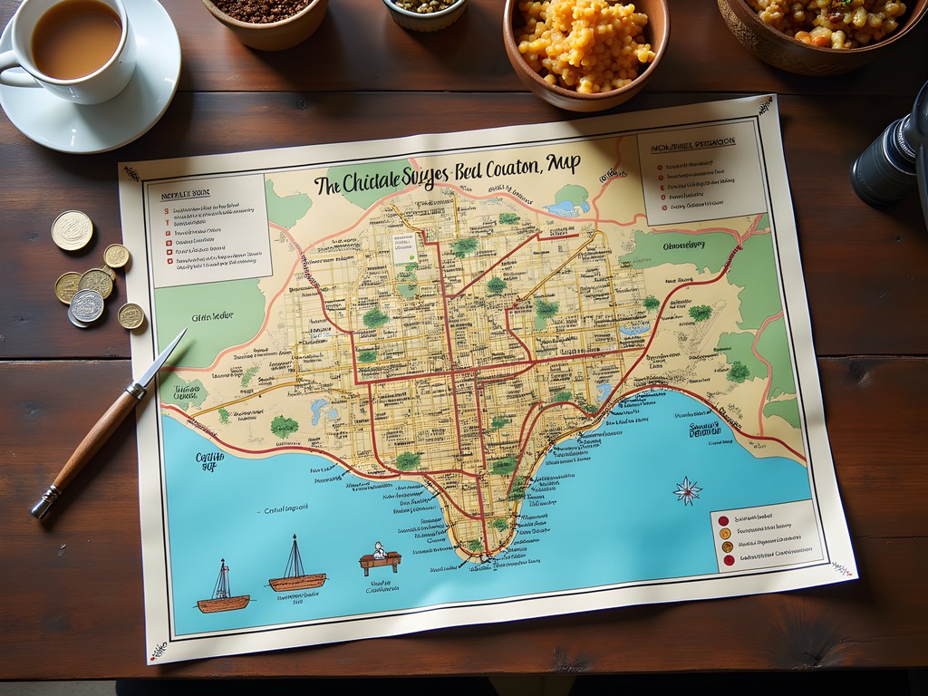 Illustrated map of Kolkata's best street food areas with vendor recommendations