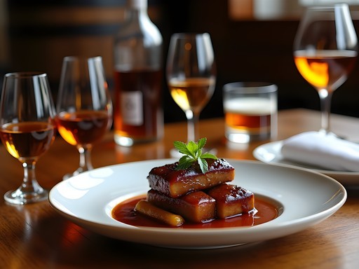 Elegant bourbon pairing dinner with gourmet food and whiskey flights in Louisville restaurant
