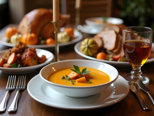 Elegant fall harvest table setting with seasonal Kentucky ingredients at Louisville restaurant