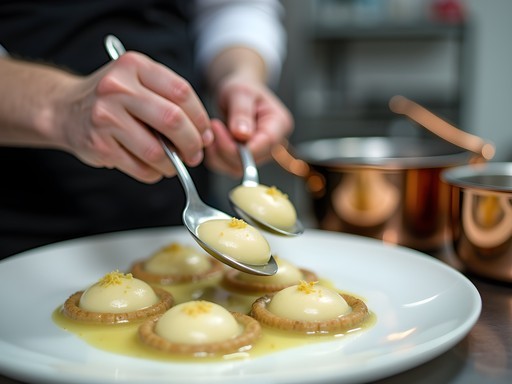 Cooking class in Lyon demonstrating traditional quenelles preparation